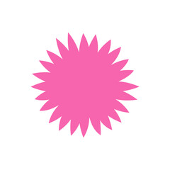 Flower clip art design on plain white transparent isolated background for card, shirt, hoodie, sweatshirt, apparel, card, tag, mug, icon, poster or badge