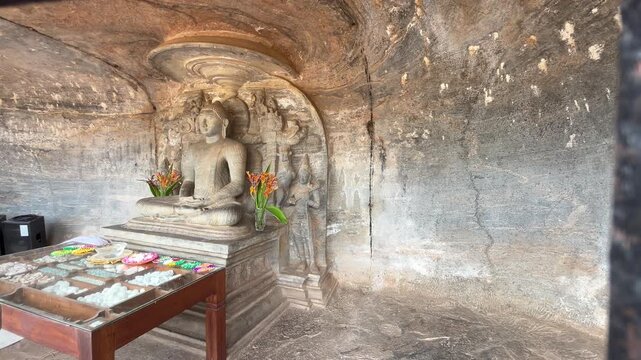 Gal Vihara rock temple in Polonnaruwa, 12th-century UNESCO heritage site