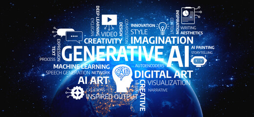 This image showcases the essence of generative AI, highlighting creativity and innovation in digital art, machine learning, and inspiring ideas for artistic expression. Tessel