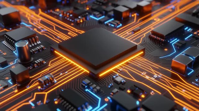 electronic circuit board with processor