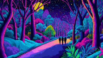 Colorful Christmas Lights In Snow