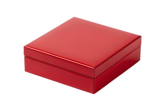 Elegant Red Lacquer Box Sophisticated Packaging for Gifts, Jewelry, or Treasures