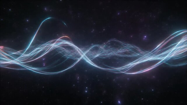 Dynamic cosmic energy flowing through vast deep space with vibrant ethereal motion creating an immersive radiant atmosphere filled with luminous futuristic intensity