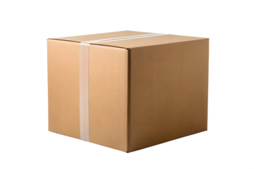 Isolated Brown Cardboard Box A Simple Packaging Solution for Shipping Needs