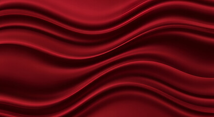 Fototapeta premium Flowing red abstract waves create a warm, modern, and energetic visual impression.