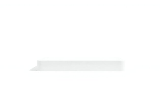 Blank white card or paper on a white background