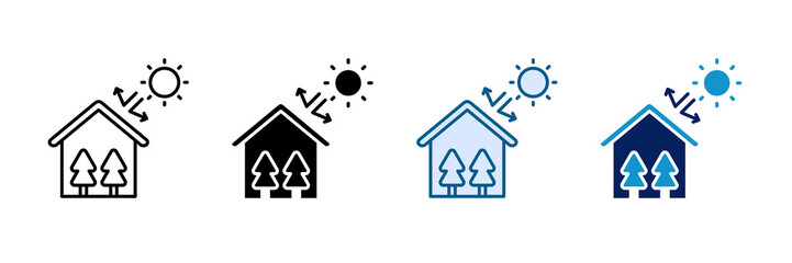 Greenhouse Gas Icon Set Multiple Style Collection