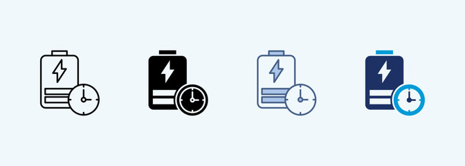 charging time Multiple Style Icon Collection