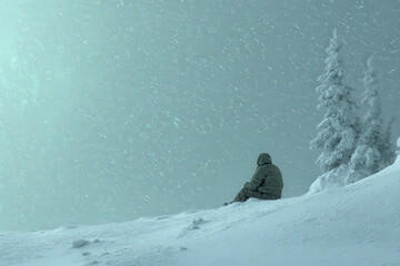 peaceful snowcovered landscape illuminated by digital northern lights captures essence of tranquility