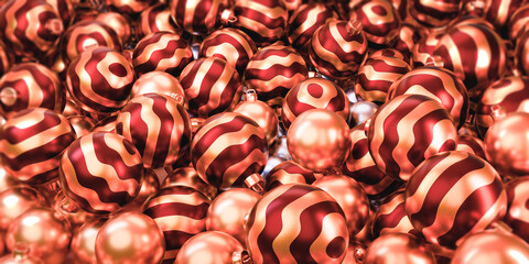 Luxury Christmas Balls Pattern Background