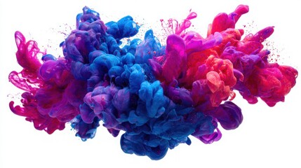 Fototapeta premium A swirling mix of blue and pink hues forms a captivating abstract design. The vibrant colors blend seamlessly, creating a visual spectacle that evokes a sense of motion and energy.