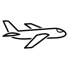 Simple airplane illustration for travel and transportation designs, ready for flight