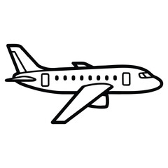 Airplane flying high, travel icon for adventure, perfect for aviation concepts