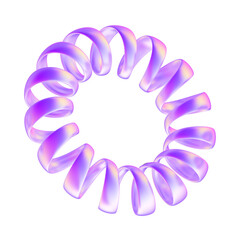 Abstract Spiral Ring with Soft Gradient Curved Shape