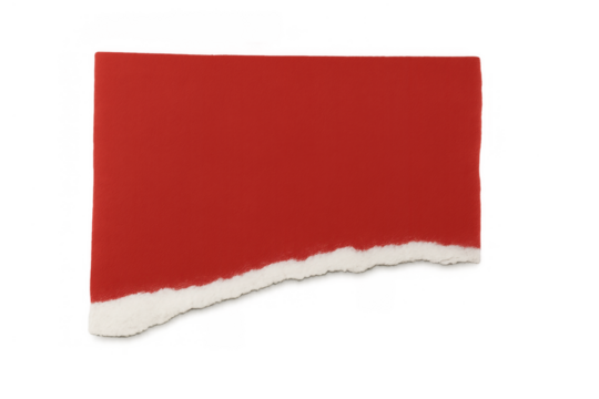 Red paper creating distressed tearing edge with blank space, ideal for message, text or copy, transparent background