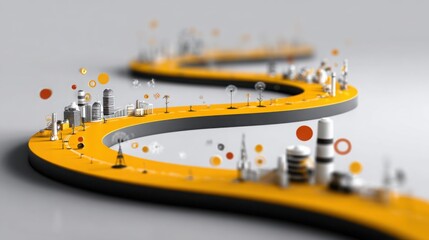 Corporate adaptation framework roadmap icon concept minimally designed for professional business strategy and planning