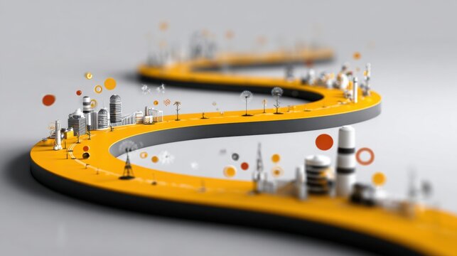 Corporate adaptation framework roadmap icon concept minimally designed for professional business strategy and planning