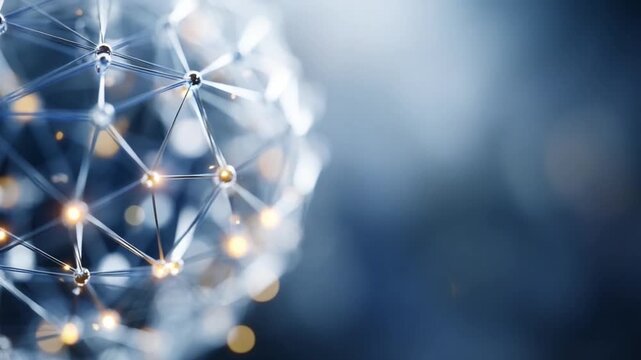 Network of Connected Nodes: A mesmerizing visualization of interconnected nodes, symbolizing the intricate web of digital connectivity, knowledge, or collaboration.
