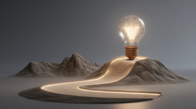 Corporate agility roadmap icon concept depicting a clean and effective process for business strategy implementation