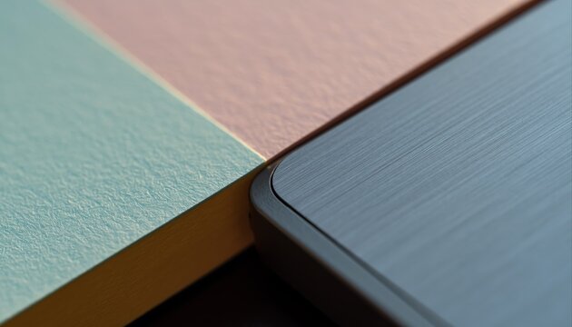 Abstract Minimalist Mockup of Sticky Note on Trackpad