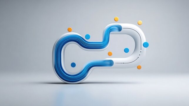 Corporate change optimization roadmap icon concept featuring elegant design and strategic planning elements for business growth