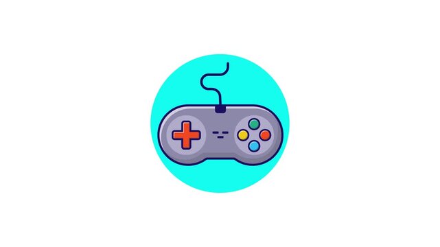 4k Classic Video Game Controller Animation Video 