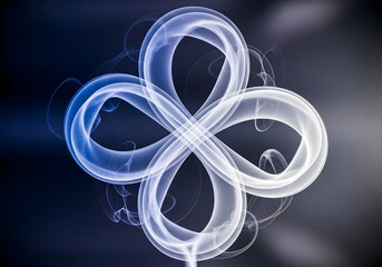 Calm smoke swirls symbolize pranayama breathing, representing inhale and exhale, swirling smoke in shades of blue and white, with highlights and soft, wallpaper 