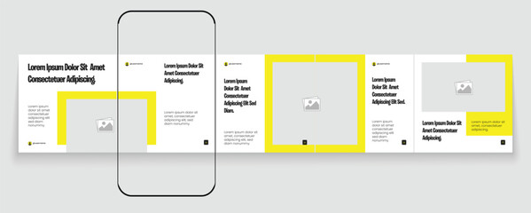 Set of LinkedIn carousel post, social media Instagram carousel post, modern and editable business carousel template design © Tarek Digital