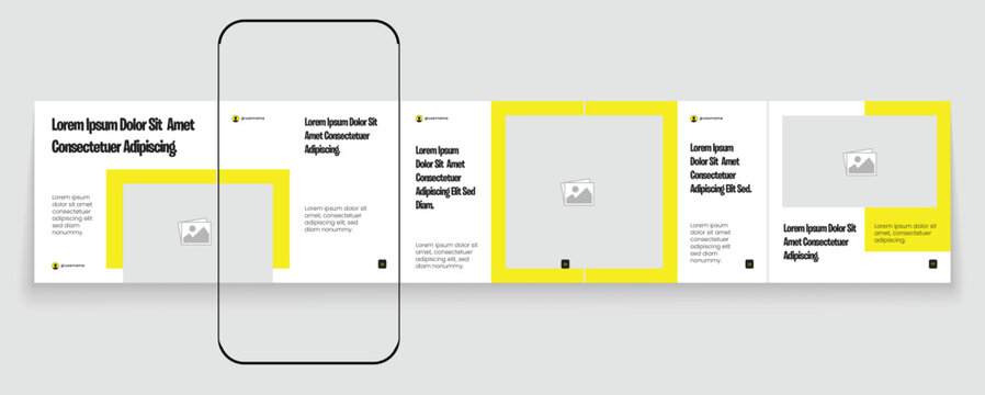 Set of LinkedIn carousel post, social media Instagram carousel post, modern and editable business carousel template design