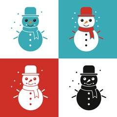 Snowman vector icon
