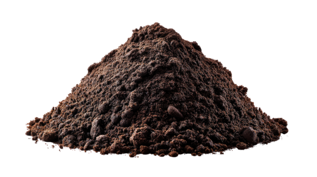 Pile of Fertile Soil: A close-up shot of a mound of dark, rich soil, symbolizing life and growth, is the foundation of a thriving ecosystem.