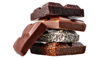 Chocolate Bar Collection: A tempting assortment of chocolate bars, each piece showcases the rich diversity of flavors and textures, perfect for indulging in a moment of pure bliss.