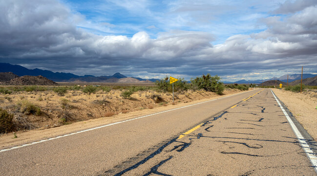 Country road outside Kingman Arizona.