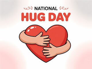 Embrace the warmth of national hug day with a loving embrace of a heart shape