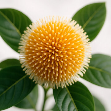 Fragrant golden ball kadamba flower
