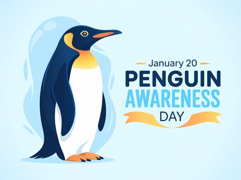 Celebrate penguin awareness day on january 20th with this adorable penguin illustration