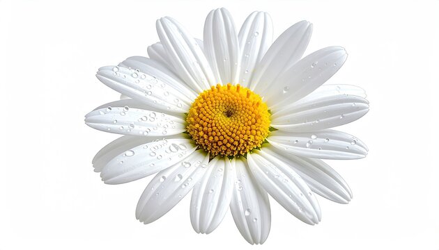 Pristine daisy bloom with water droplets on its petals - Powered by Adobe