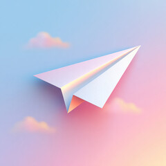 paper plane in the sky