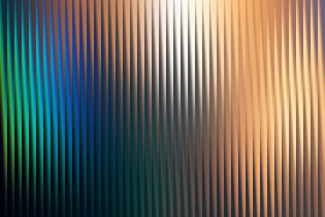 Vibrant vertical stripes of color blend from green to orange hues