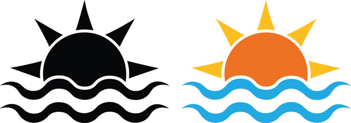 Sunrise and sunset icon