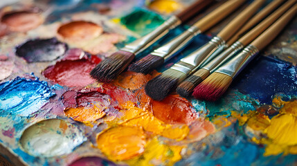 Obraz premium brushes and paints