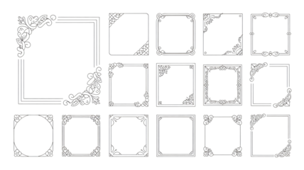 Elegant ornate decorative borders perfect for invitations wedding cards