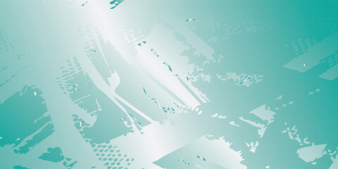 Abstract Teal and White Brushstroke Texture with Gradient Background.