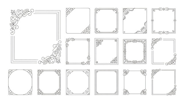 Elegant ornate decorative borders perfect for invitations wedding cards