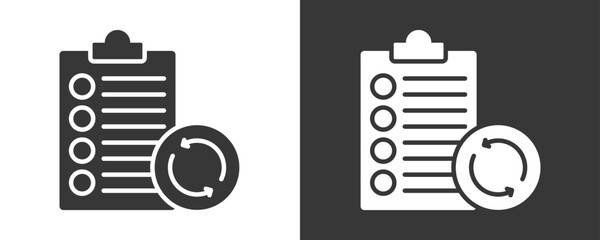 Routine Icon Set Vector Collection Isolated In Black And White