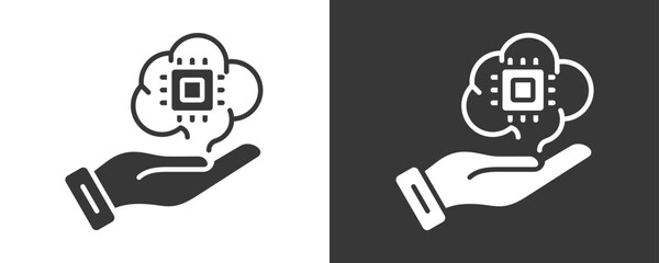 Artificial Intellegence Icon Set Vector Collection Isolated In Black And White