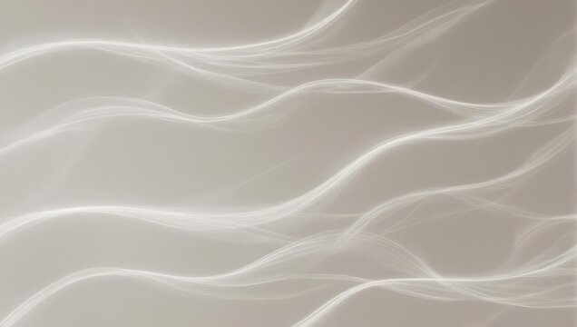 Abstract white lines on a light gray background, flowing and wavy.
