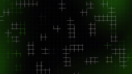 Black and Green Grid Line Abstract Background with Futuristic Light Design