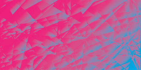 Abstract Pink and Blue Geometric Shattered Glass Pattern.