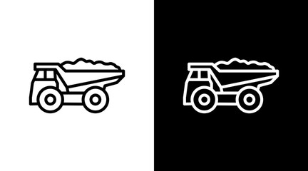Dump Truck  White Icon Set Design © Icon Designer